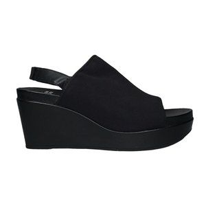 Eileen Fisher Port Sling Back Sandal Wedge Black